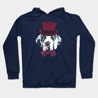 Harlequin Great Dane Puppy in hat Hoodie